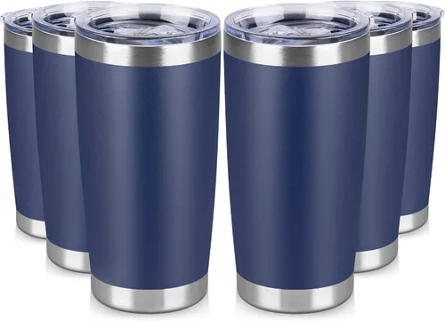 Miniatura 24 de Vaso Térmico de 20 oz de Acero Inoxidable Vasos Térmicos a Granel con Tapa Aislamiento de Doble Pared Tazas de Café Térmicas para Bebidas Calientes