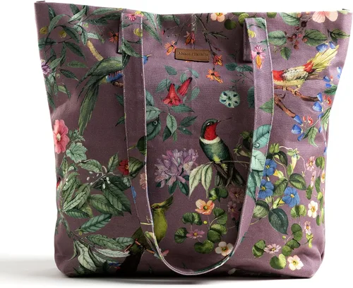 Miniatura 11 de Maison d' Hermine - Bolsa de lona de algodón reutilizable para mujeres, con asa para el hombro, bolsas a granel para compras y viajes