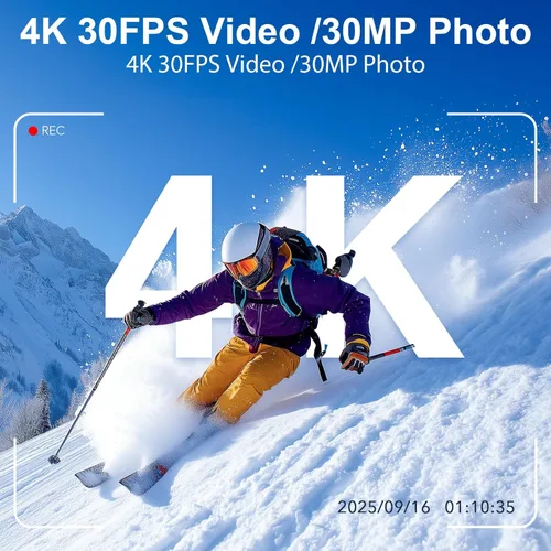 Miniatura 2 de Cámara de acción 4K 30FPS Cámara impermeable subacuática 131 pies con aplicación EIS WiFi Control remoto Tarjeta de 64 GB 170 ° Gran Angular Casco