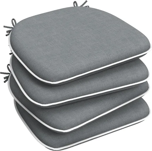 Miniatura 73 de LVTXIII - Cojines de asiento de patio de 16 pulgadas de profundidad x 17 pulgadas de ancho, cojines para sillas de exteriores, para todo tipo de gris