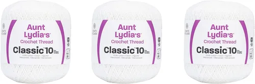 Miniatura 26 de Aunt Lydia Classic Crochet - 3 unidades de 350y/1,049.9 ft - Natural