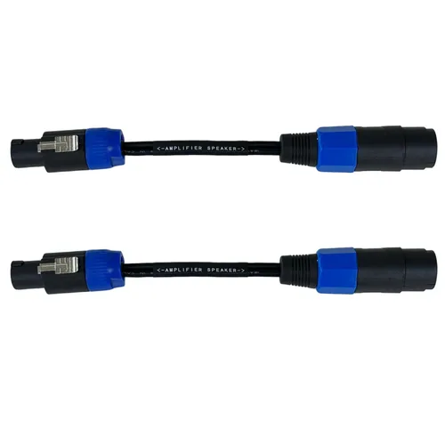 Miniatura 2 de CNCESS CESS-273 Speakon Mono Bridge Cable adaptador de modo de puente, paquete de 2