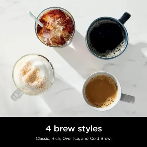 Miniatura 8 de Cafetera de café caliente y helado en cápsulas o molidos de una sola porción con infusión rápida en frío, 4 estilos de preparación, diseño compacto