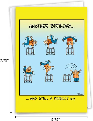 Miniatura 9 de NobleWorks - 1 Tarjeta de Felicitación de Feliz Cumpleaños Divertida - Humor de Cómics de Dibujos Animados, Tarjeta de Celebración de Cumpleaños