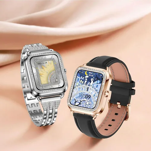 Miniatura 2 de Yihou Relojes inteligentes para mujer para Android iOS (hacer llamadas), monitor de actividad física con monitor de presión arterial de frecuencia