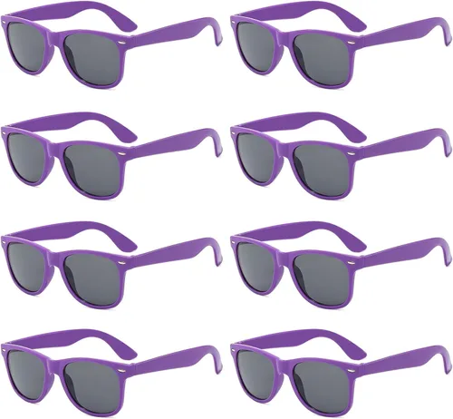 Miniatura 27 de Suministros para regalos de fiesta de colores neón Paquete de 8 gafas de sol unisex