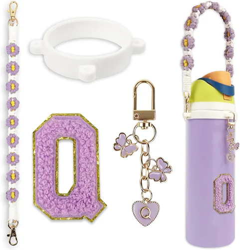 Miniatura 46 de Lindo juego de dijes de letras compatible con botella de agua Owala de 24 oz, 32 oz, 40 oz, Owala Kids, vaso térmico de café Owala, Owala FreeSip