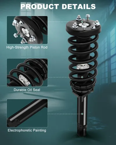 Miniatura 2 de AUTOMUTO Conjunto de Resorte de Puntal Delantero Par Amortiguador Compatible 2008-2012 para Honda Accord FWD
