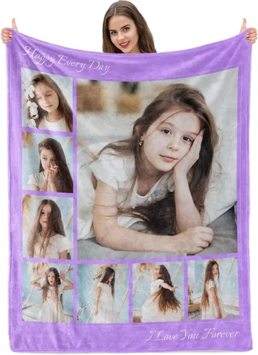 Miniatura 33 de Manta personalizada con imagen, mantas personalizadas para adultos y niños, manta de fotos personalizable, mantas personalizadas como regalo para 5