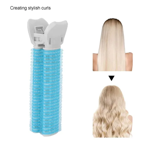 Miniatura 4 de 2 rodillos de volumen para el cabello, clip para rizador, pinzas de raíz de cabello voluminizadoras, herramienta de peinado para mujeres y niñas Azul