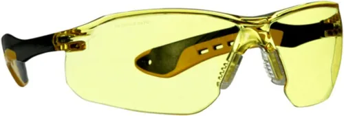 Miniatura 7 de 3M - Lentes de seguridad con patillas planas con lente resistente a los arañazos, marco ámbar, 1 par