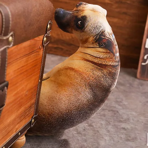Miniatura 6 de Almohada para perro, almohada realista de Shiba Inu en 3D, divertido cojín de felpa con forma de perro, cojín de silla de animal novedoso