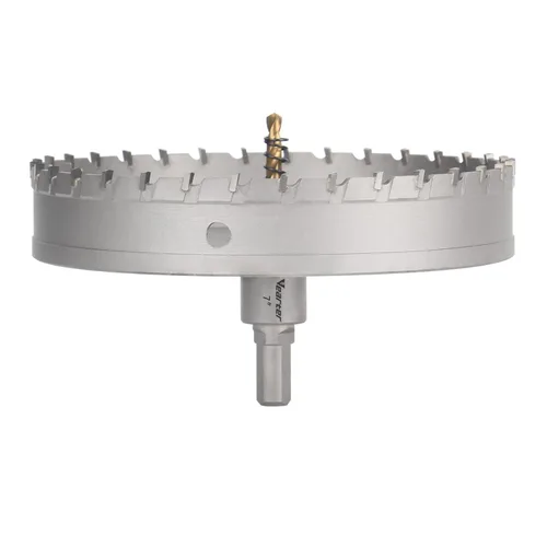 Miniatura 12 de Sierra perforadora de carburo de 1-1/2 pulgadas (1.496 in) para metal duro, cortador de agujeros con punta de carburo de tungsteno con broca piloto