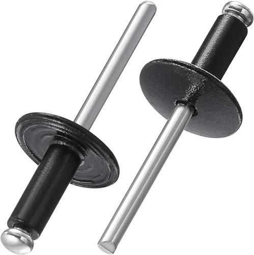 Miniatura 7 de Wensilon (150 piezas) Remaches ciegos de aluminio de tapa grande y extremo abierto de 3/16 * 1/2", remache ciego de 5 * 13