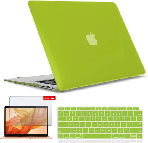 Miniatura 48 de iBenzer Carcasa rígida de plástico con superficie suave 3 en 1 y cubierta para teclado y protector de visualización para MacBook Air, Negro