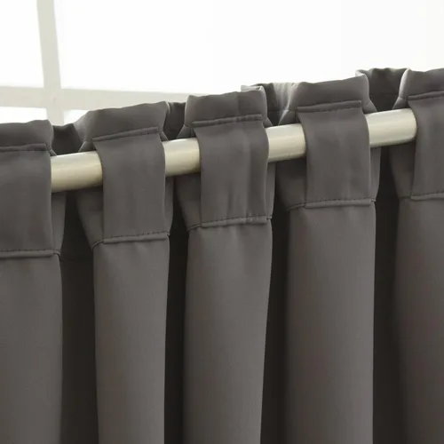 Miniatura 4 de Best Home Fashion cortina opaca con aislamiento térmico sólido para grifo, 215 centímetros de largo. Gris Oscuro