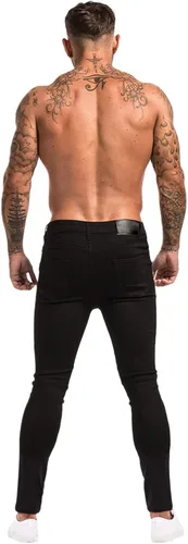 Miniatura 6 de GINGTTO - Jeans rasgados, elásticos y ajustados para hombre