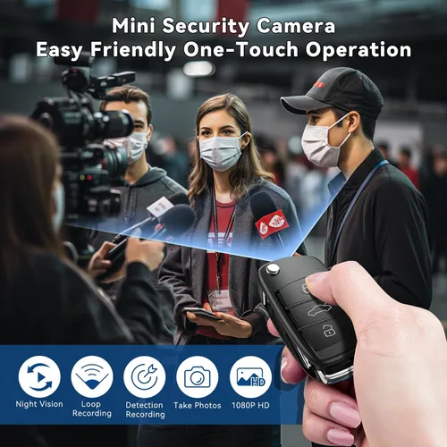 Miniatura 2 de Mini cámara HD 64G 1080P, pequeña cámara de niñera para seguridad del hogar, cámara de llave de coche para detección de movimiento, grabación