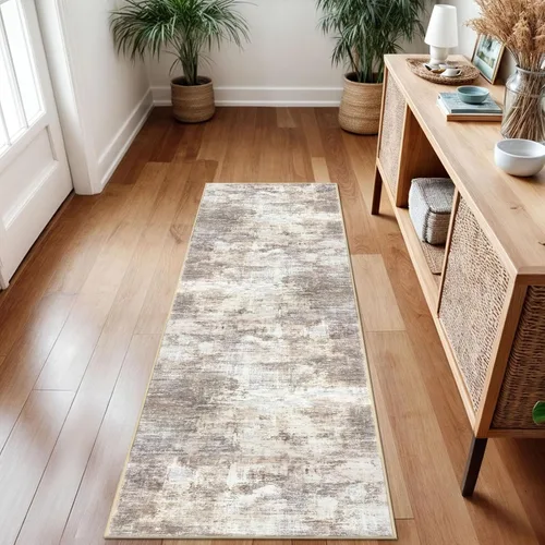 Miniatura 685 de IOHOUZE Alfombra abstracta lavable de 3 x 12 pies para pasillos, antideslizante para cocina, camino de entrada de lana sintética para interiores