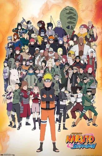 Miniatura 12 de Trends International Naruto Shippuden - Póster de pared grupal, 14.725 x 22.375 pulgadas, versión con marco de madera tipo granero