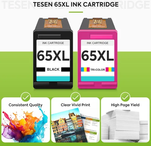 Miniatura 5 de 65XL Cartucho de tinta remanufacturado negro para impresora HP Ink 65 65XL para impresora DeskJet 3755 3752 3720 3722 3723 3758 2652 2655 2622 2624