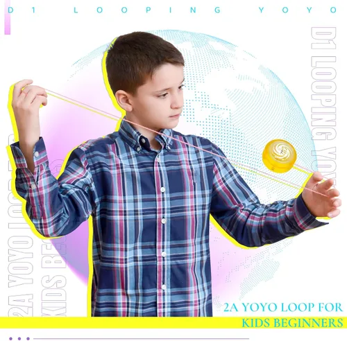 Miniatura 3 de MAGICYOYO Juguetes Yo-Yo en Bucle, D1 Yoyo Sensible para Principiantes con Cuerdas, Cuerpo de Plástico y Excelente para Trucos de Cuerda