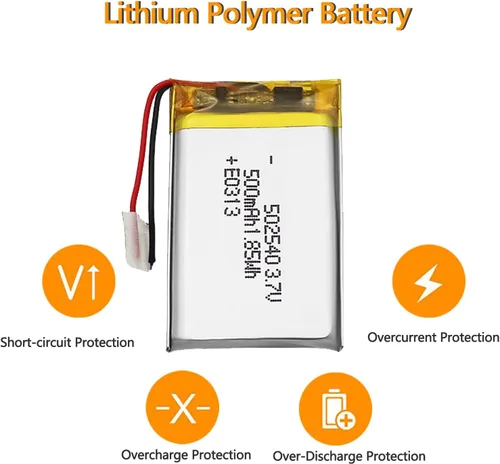 Miniatura 3 de Batería de repuesto recargable NI-MH de 3.7V 500mAh 502540 para coches de juguete, drones, accesorios de batería de instrumentos de belleza