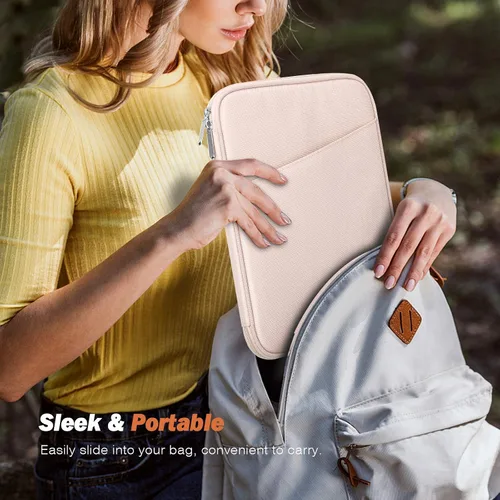 Miniatura 6 de MoKo Funda para tablet de 9 a 11 pulgadas, compatible con iPad Air M4/Pro M5 de 11 pulgadas, iPad A16 de 11 pulgadas, i-Pad 10/9/8/7th/Air 5/4th Rosa