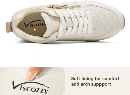 Miniatura 3 de Viscozzy Zapatillas de tacón alto con cuña para mujer