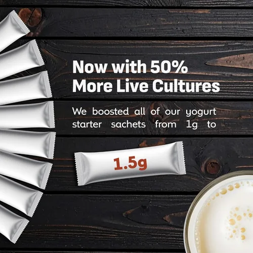Miniatura 6 de Coolinario L Reuteri Kefir Starter Powder (paquete de 10, bolsitas de 0.05 onzas), cultivos de kéfir vivo con probióticos Lactobacillus Reuteri