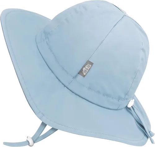 Miniatura 31 de JAN & JUL Sombrero de sol de algodón UPF 50+ con ala ancha para niñas pequeñas