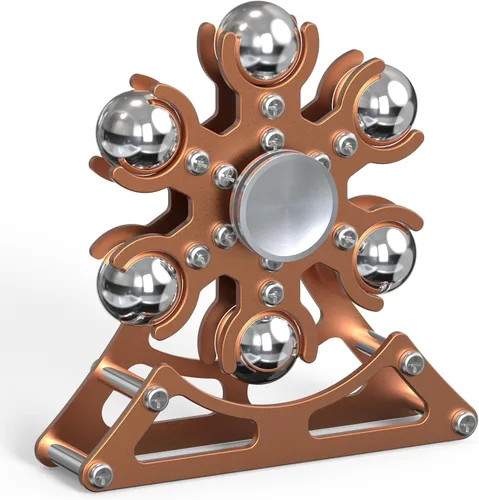 Miniatura 7 de Juguetes de escritorio Fidget-Toys para carrusel-Spinner: Spinner cinético de metal 4 minutos, gadgets geniales para niños, adolescentes, adultos
