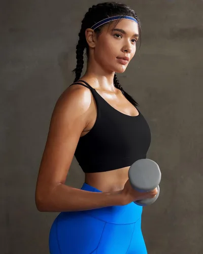 Miniatura 109 de Brasieres deportivos para mujer, con relleno, tipo camiseta sin mangas, sexis, con espalda cruzada, de alto impacto, largos, ideales para practicar