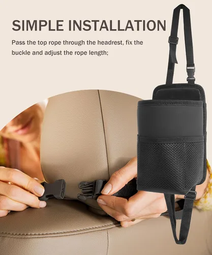 Miniatura 5 de bylikeho Portavasos para Coche, Portavasos para Auto, Portavasos para Asiento de Coche, Accesorios para Coche 2 en 1 Portavasos Grandes para Asiento