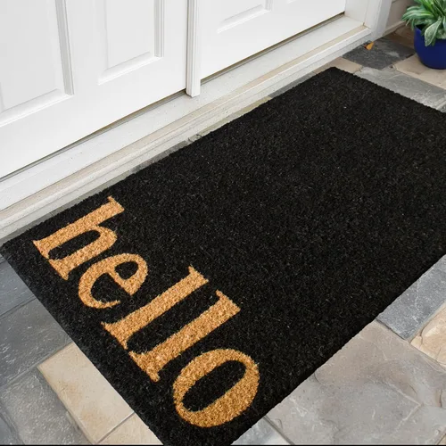 Miniatura 23 de LuxUrux Alfombra de Fibra de Coco de Bienvenida - Respaldo Extra Resistente, 17'' x 30'' Alfombra Natural para Puerta - Fácil de Limpiar, Hermoso
