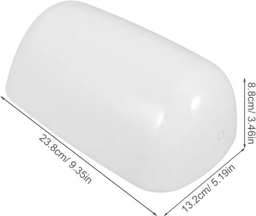 Miniatura 2 de VOSAREA Cubierta de lámpara de mesa retro de plástico blanco reemplazo para lámpara de escritorio de banqueros vintage