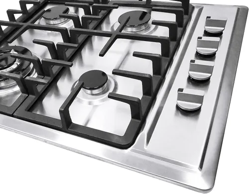 Miniatura 6 de 23 ″ x 20 ″ Cocina de gas empotrada Estufa de acero inoxidable de 4 quemadores NG/L-P-G Cocina Cocina Cocina Estufa de cocina empotrada Fácil