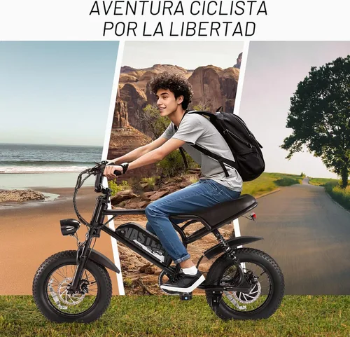 Miniatura 7 de AVDLBIKE Bicicleta eléctrica, bicicleta eléctrica de 16 pulgadas con neumáticos gruesos para adolescentes/adultos, bicicleta eléctrica pequeña