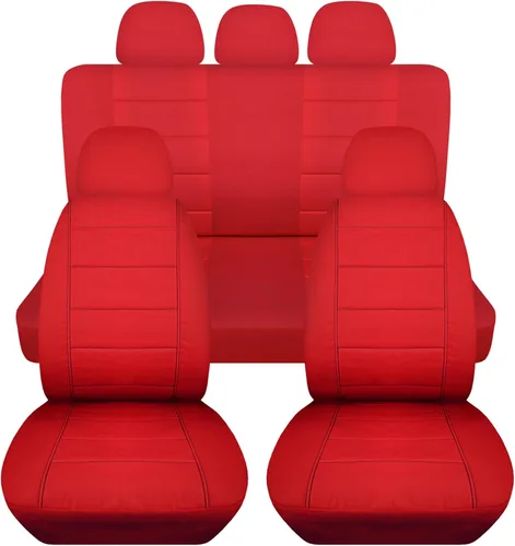Miniatura 13 de Totally Covers Fundas de asiento de coche sólidas con 5 fundas (2 delanteras + 3 traseras) para reposacabezas: color negro, ajuste