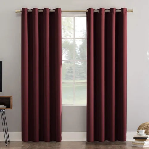 Miniatura 62 de Sun Zero Nordic - Juego de 2 paneles de cortinas con ojales de grado teatral extremo 100% opacas, 104" x 96" (2* 52" x 96"), cortinas opacas blanco