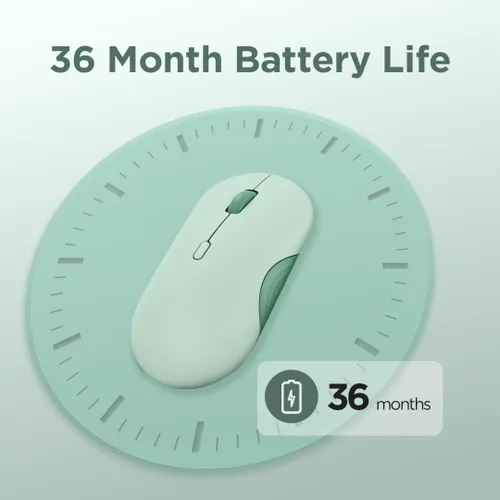 Miniatura 6 de Lenovo Ratón Bluetooth inalámbrico 350, clic silencioso, DPI de 3 niveles (1000, 1600, 2400), duración de la batería de 36 meses, 2 dispositivos