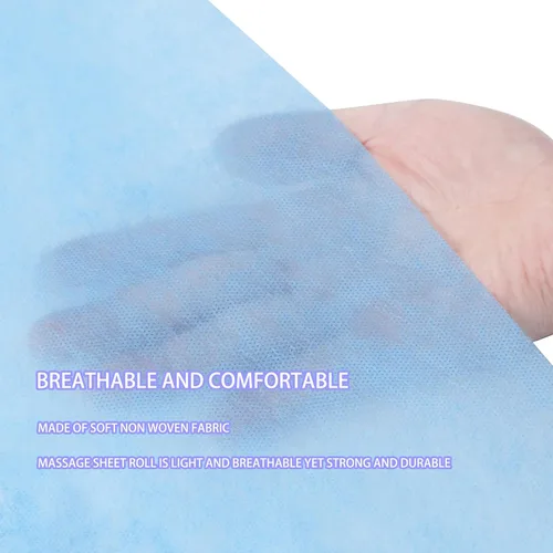 Miniatura 2 de 100 piezas de sábanas desechables azules de tela no tejida para spa, cubierta de cama para masajes tatuajes de belleza, 31 x 71 pulgadas