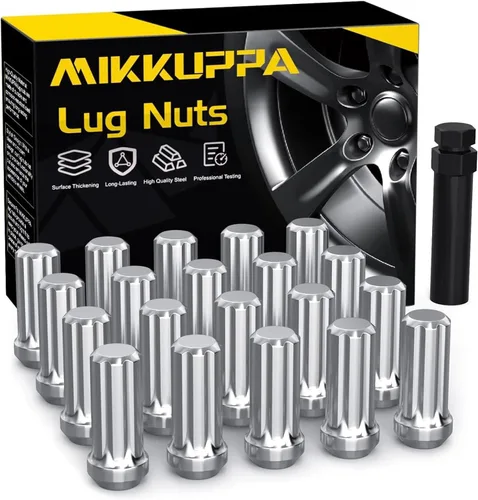 Miniatura 10 de MIKKUPPA 32 tuercas de rueda 9/16-18 – Repuesto para rueda de mercado secundario Dodge Ram 1500 2500 3500 2002-2010, hexagonal de 3/4", 2" de alto