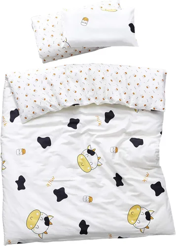 Miniatura 11 de MEJU Funda de edredón 100% algodón estrella amarillo, 43 x 59 pulgadas + funda de almohada de 13 x 19 pulgadas, juego de ropa de cama con cierre