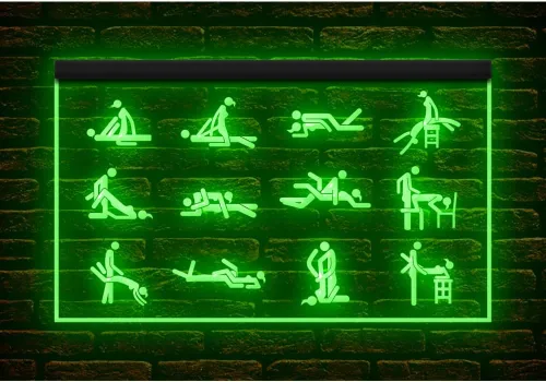 Miniatura 4 de 180029 Sex Funny Posture - Letrero de neón con luz nocturna LED para adultos, tienda de tienda, bar, pub, hombre, cueva