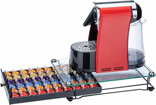 Miniatura 10 de Soporte para almacenamiento de cápsulas de café, organizador de cajones originaline, cristal templado (50 cápsulas)