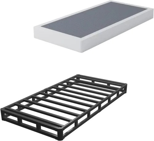Miniatura 8 de ALDRICH Somier de Perfil Bajo Tamaño Twin, Somier de Metal Resistente de 3 Pulgadas para Cama Twin, Base de Colchón Antideslizante/Sin Ruido/Fácil