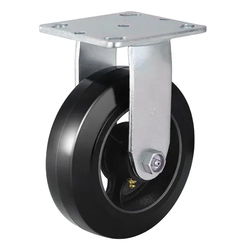 Miniatura 22 de Ruedas industriales de 5 x 2 pulgadas, rueda de goma en hierro fundido, juego de 4 ruedas resistentes con capacidad de hasta 1800 libras