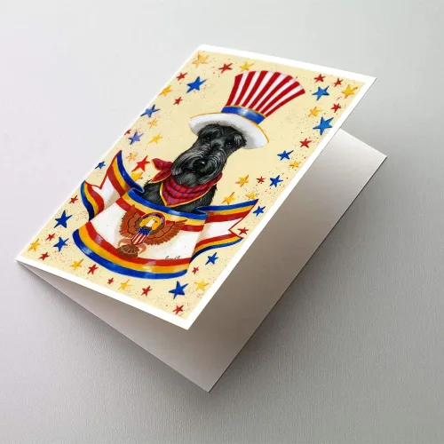 Miniatura 149 de Caroline's Treasures PPP3013GCA7P - Tarjetas de felicitación y sobres para mascotas de Basset Hound Teacher, paquete de 8 tarjetas en blanco