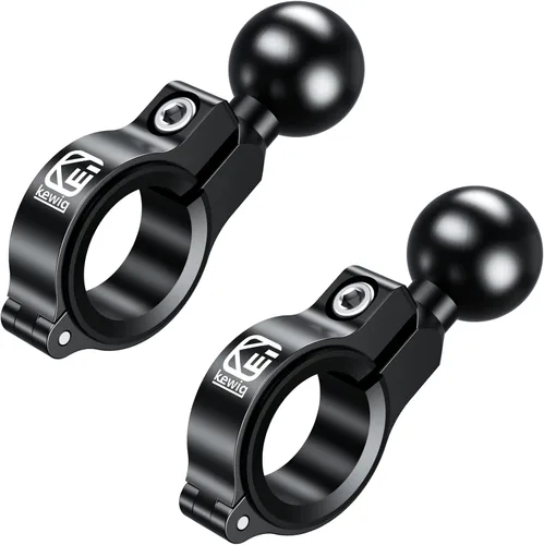 Miniatura 11 de BRCOVAN Base de montaje de manillar de aleación de aluminio con bola de TPU de 1 '' Compatible with RAM Mounts B Size 1 Inch Ball Double Socket